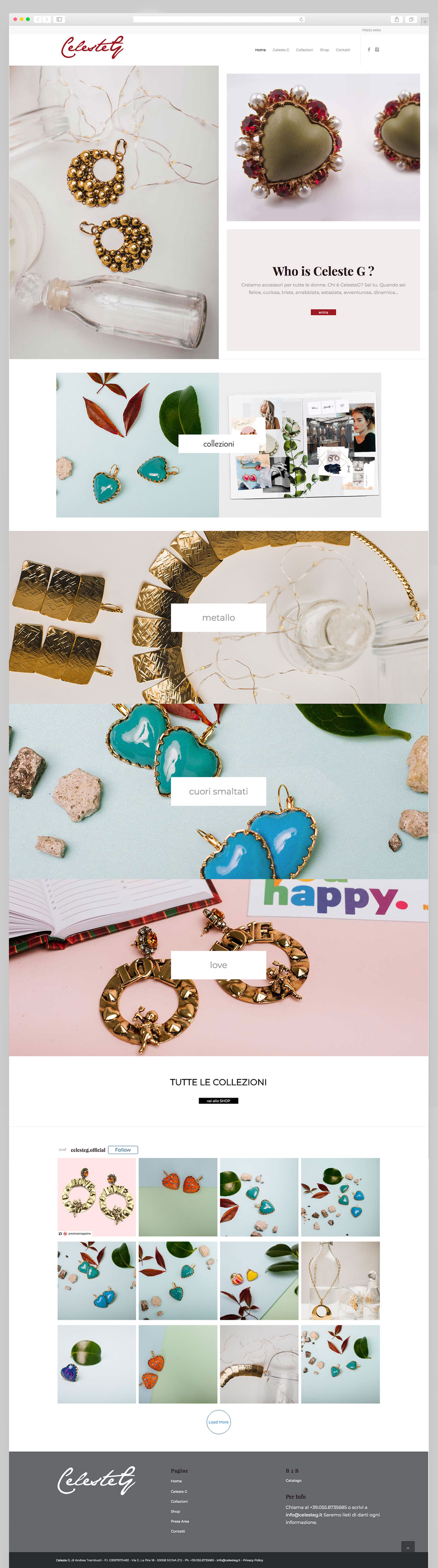 Sito gioielleria bijoux Celeste G